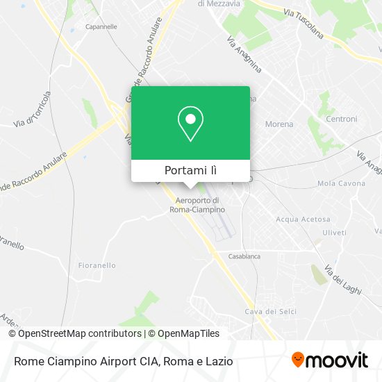 Mappa Rome Ciampino Airport CIA