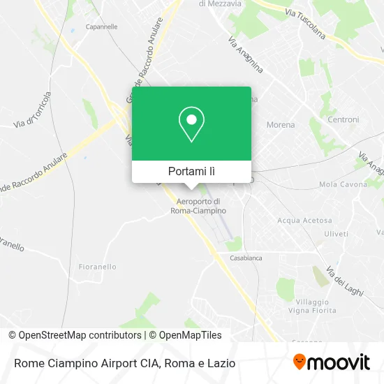 Mappa Rome Ciampino Airport CIA