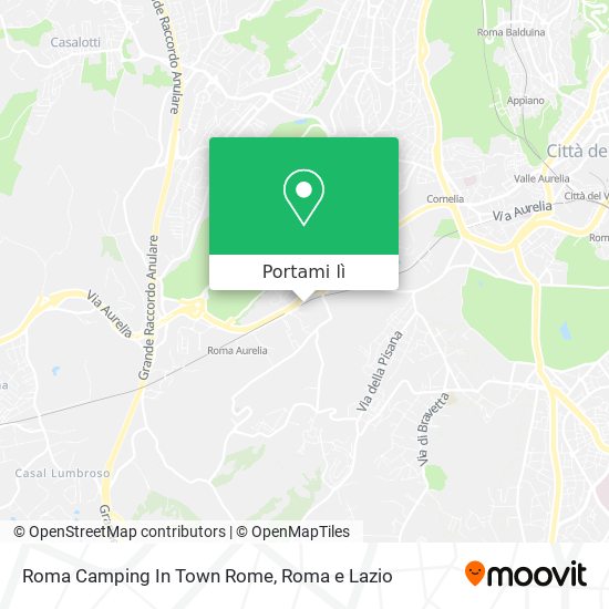 Mappa Roma Camping In Town Rome