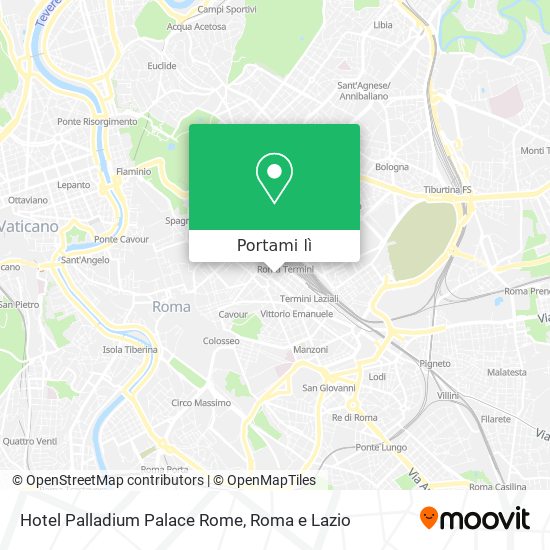 Mappa Hotel Palladium Palace Rome