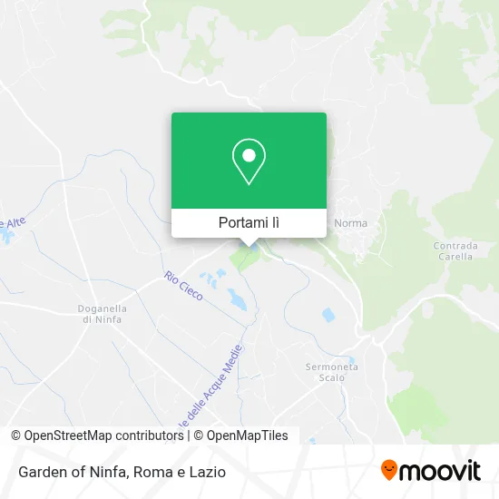 Mappa Garden of Ninfa