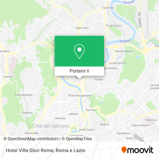 Mappa Hotel Villa Glori Rome