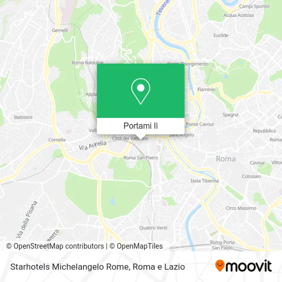 Mappa Starhotels Michelangelo Rome
