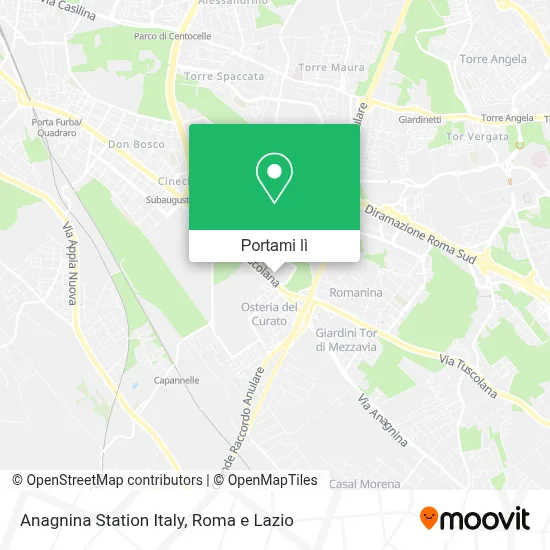 Mappa Anagnina Station Italy