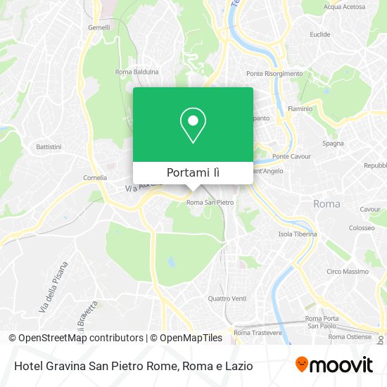 Mappa Hotel Gravina San Pietro Rome