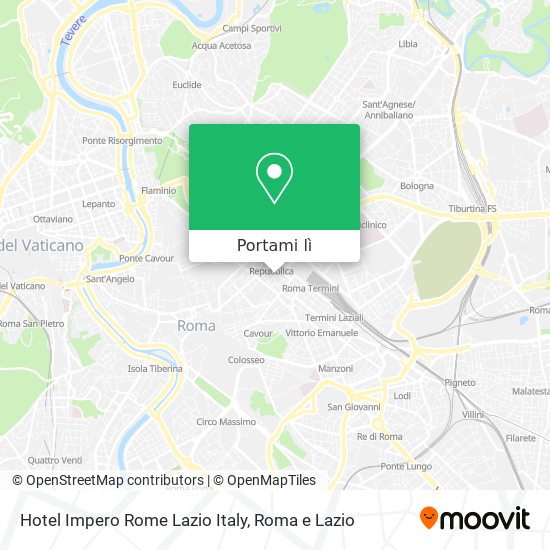 Mappa Hotel Impero Rome Lazio Italy