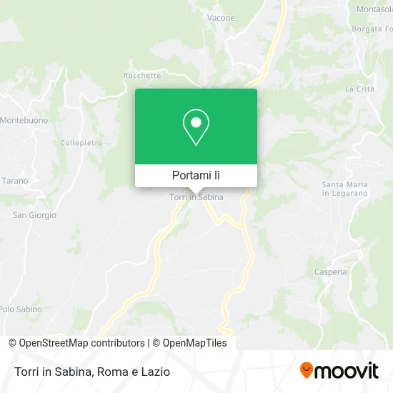 Mappa Torri in Sabina