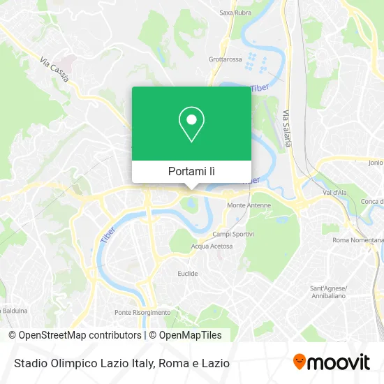 Mappa Stadio Olimpico Lazio Italy