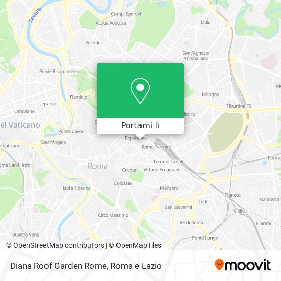 Mappa Diana Roof Garden Rome