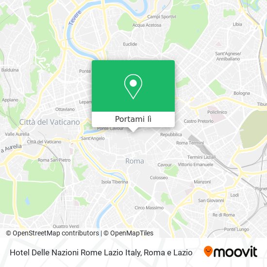 Mappa Hotel Delle Nazioni Rome Lazio Italy