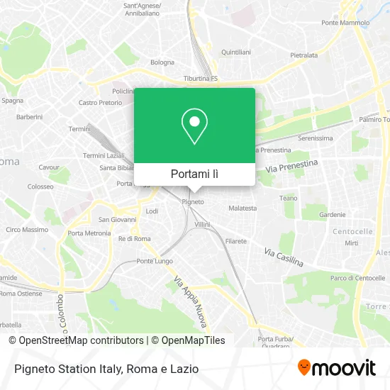 Mappa Pigneto Station Italy