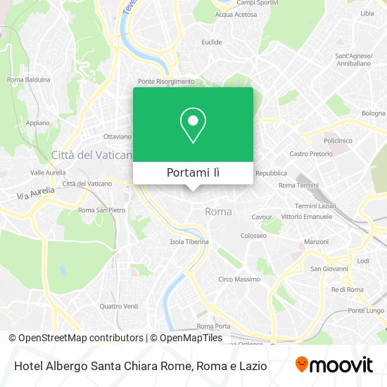 Mappa Hotel Albergo Santa Chiara Rome