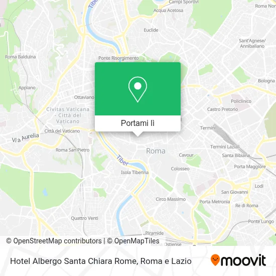 Mappa Hotel Albergo Santa Chiara Rome