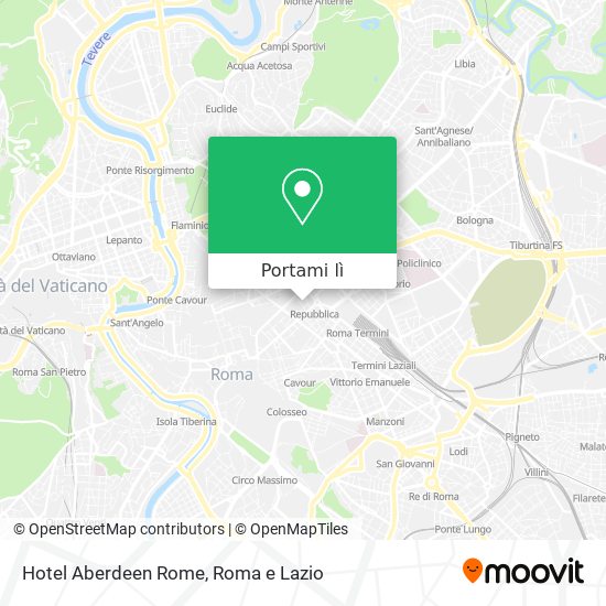 Mappa Hotel Aberdeen Rome