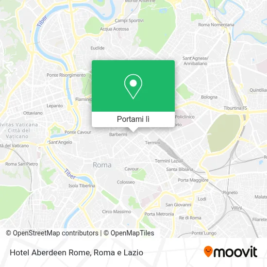Mappa Hotel Aberdeen Rome