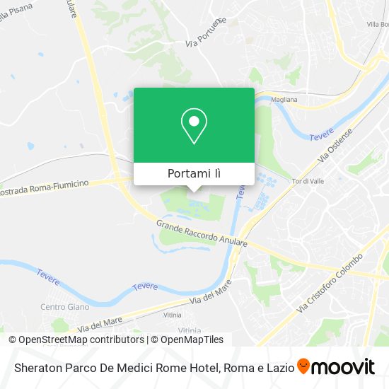 Mappa Sheraton Parco De Medici Rome Hotel