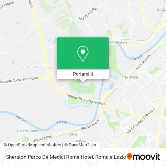 Mappa Sheraton Parco De Medici Rome Hotel