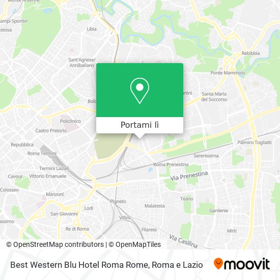 Mappa Best Western Blu Hotel Roma Rome