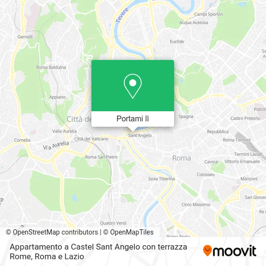 Mappa Appartamento a Castel Sant Angelo con terrazza Rome