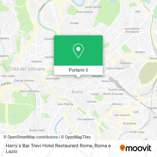 Mappa Harry s Bar Trevi Hotel Restaurant Rome