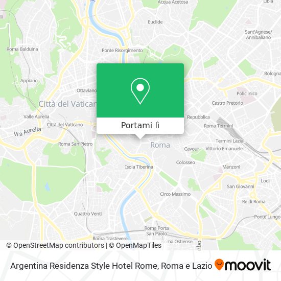 Mappa Argentina Residenza Style Hotel Rome