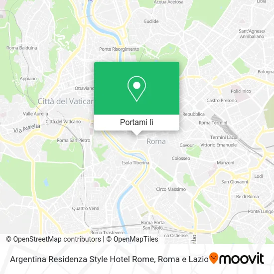Mappa Argentina Residenza Style Hotel Rome