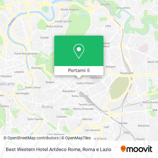 Mappa Best Western Hotel Artdeco Rome