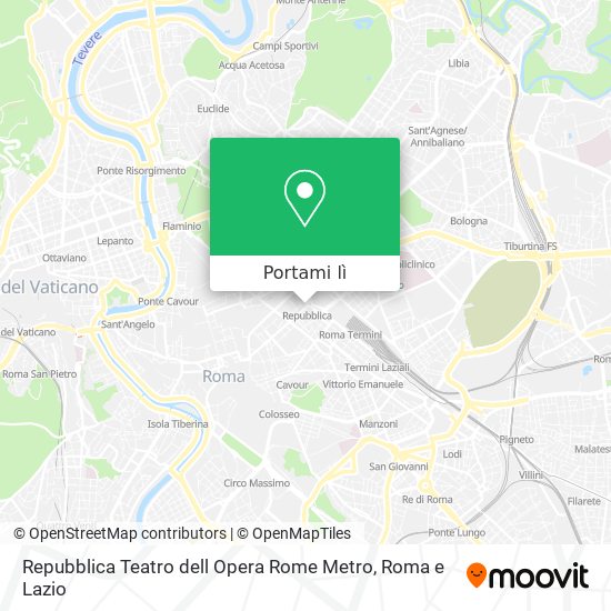 Mappa Repubblica Teatro dell Opera Rome Metro