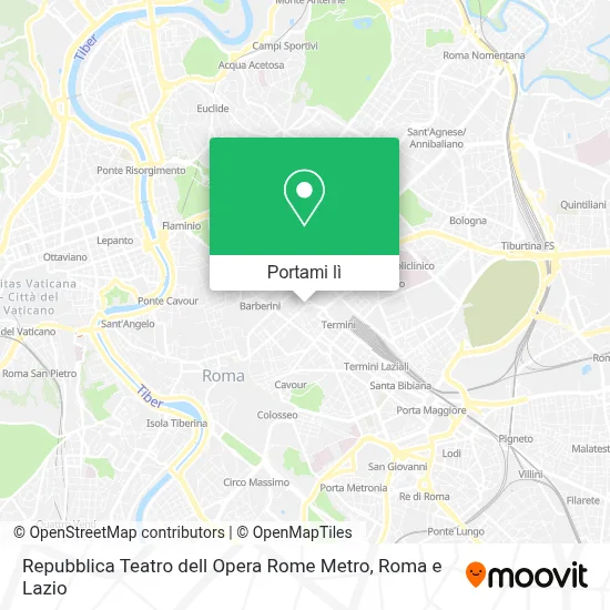 Mappa Repubblica Teatro dell Opera Rome Metro