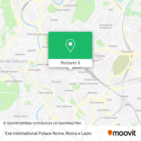 Mappa Exe International Palace Rome