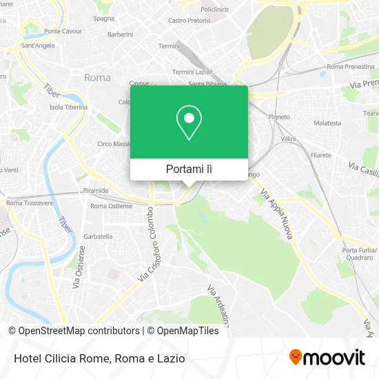 Mappa Hotel Cilicia Rome