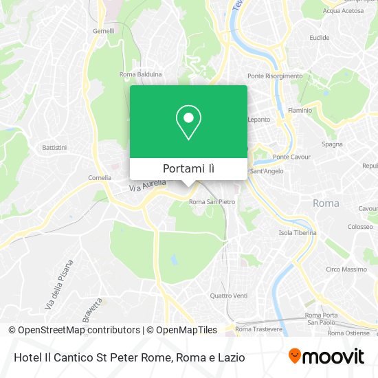 Mappa Hotel Il Cantico St Peter Rome