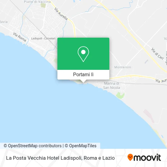 Mappa La Posta Vecchia Hotel Ladispoli