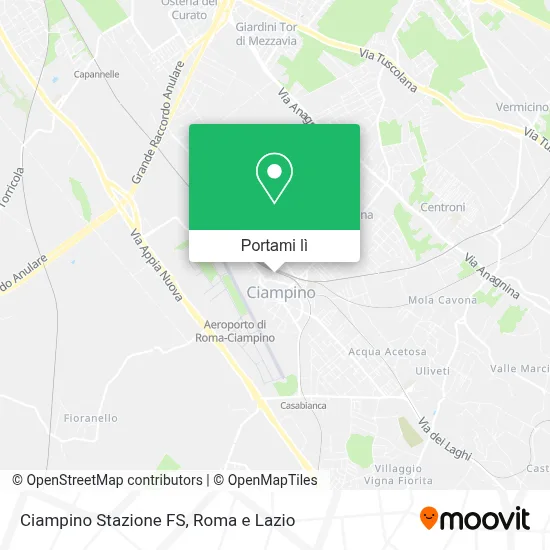 Mappa Ciampino Stazione FS