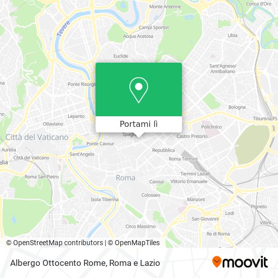 Mappa Albergo Ottocento Rome