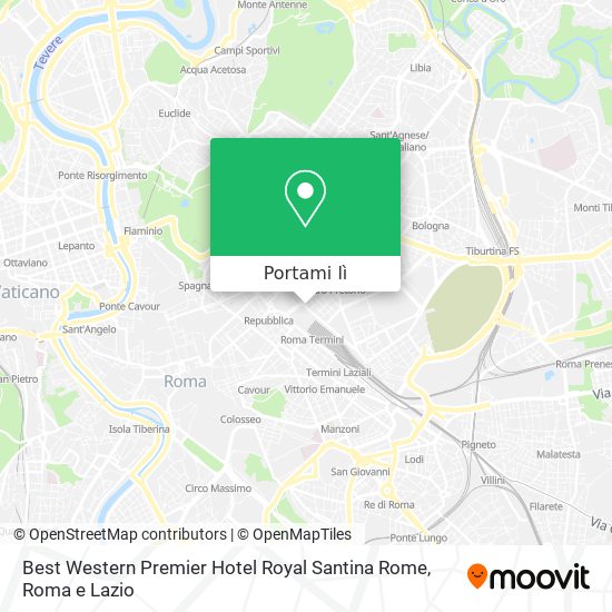 Mappa Best Western Premier Hotel Royal Santina Rome