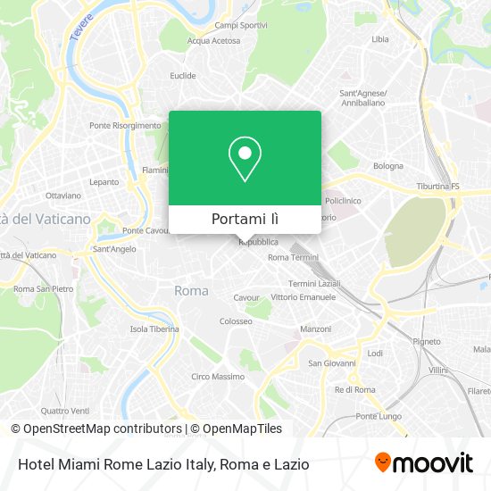 Mappa Hotel Miami Rome Lazio Italy