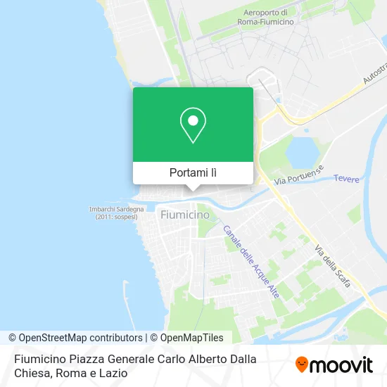 Mappa Fiumicino Piazza Generale Carlo Alberto Dalla Chiesa