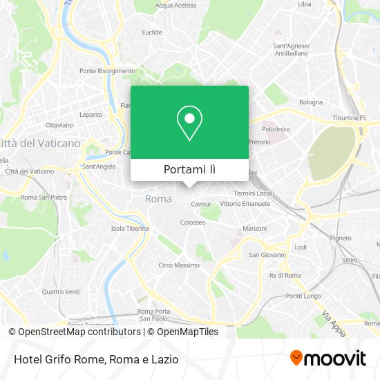 Mappa Hotel Grifo Rome