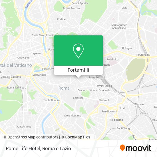 Mappa Rome Life Hotel