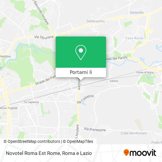 Mappa Novotel Roma Est Rome