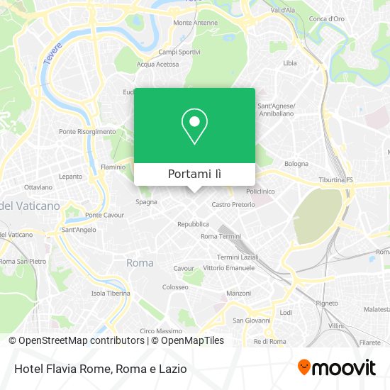 Mappa Hotel Flavia Rome