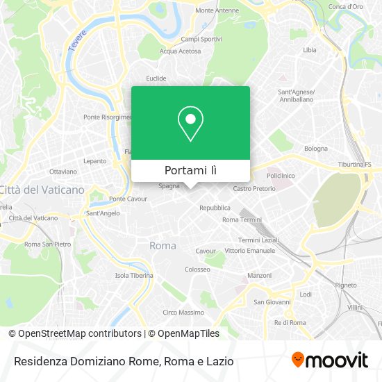 Mappa Residenza Domiziano Rome