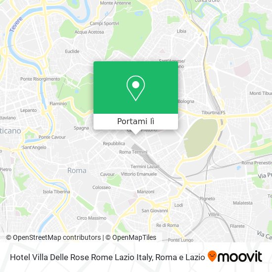 Mappa Hotel Villa Delle Rose Rome Lazio Italy