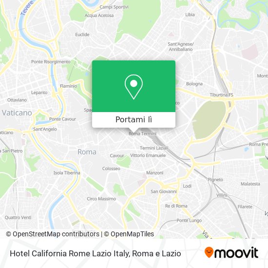 Mappa Hotel California Rome Lazio Italy