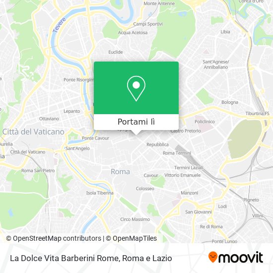 Mappa La Dolce Vita Barberini Rome
