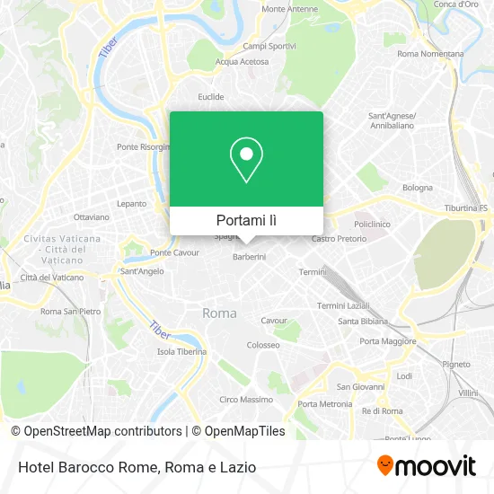 Mappa Hotel Barocco Rome