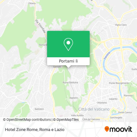 Mappa Hotel Zone Rome