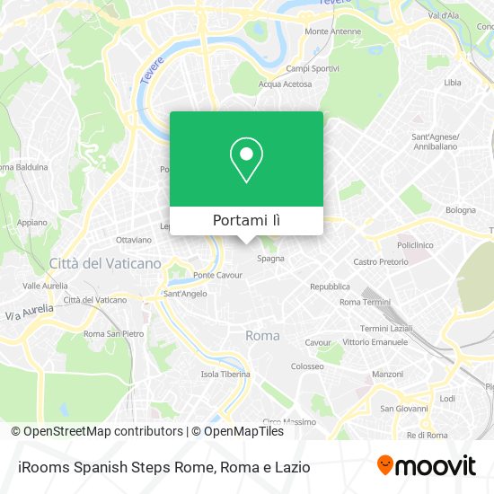 Mappa iRooms Spanish Steps Rome