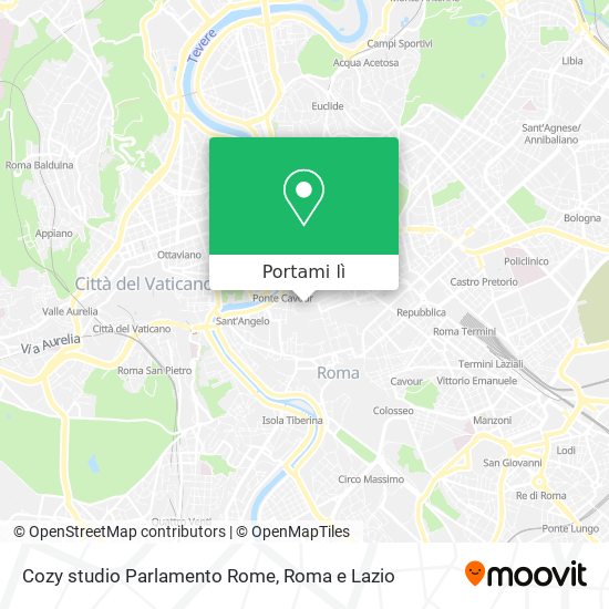 Mappa Cozy studio Parlamento Rome